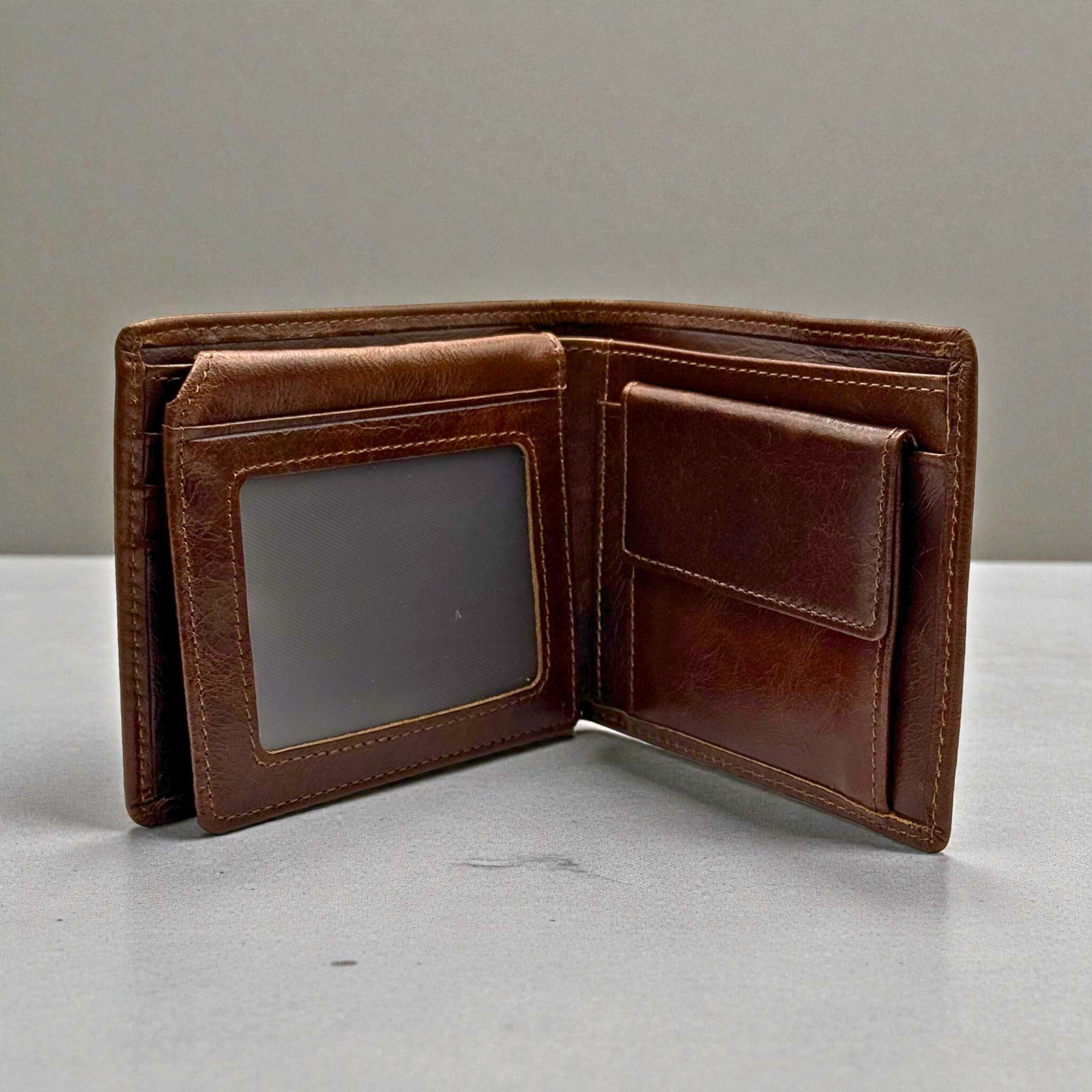 Personalized Brown Leather Wallet