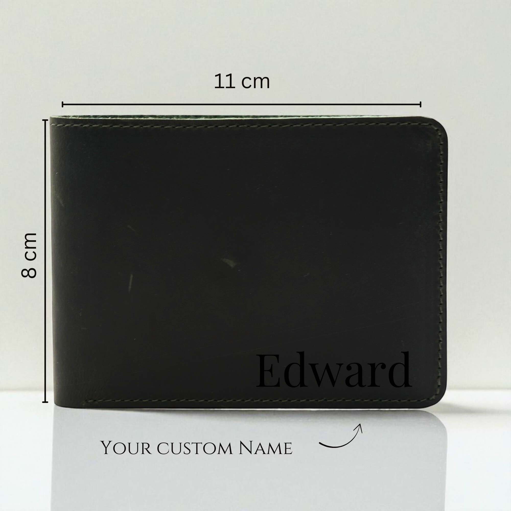 Green Crazy Horse Leather Wallet