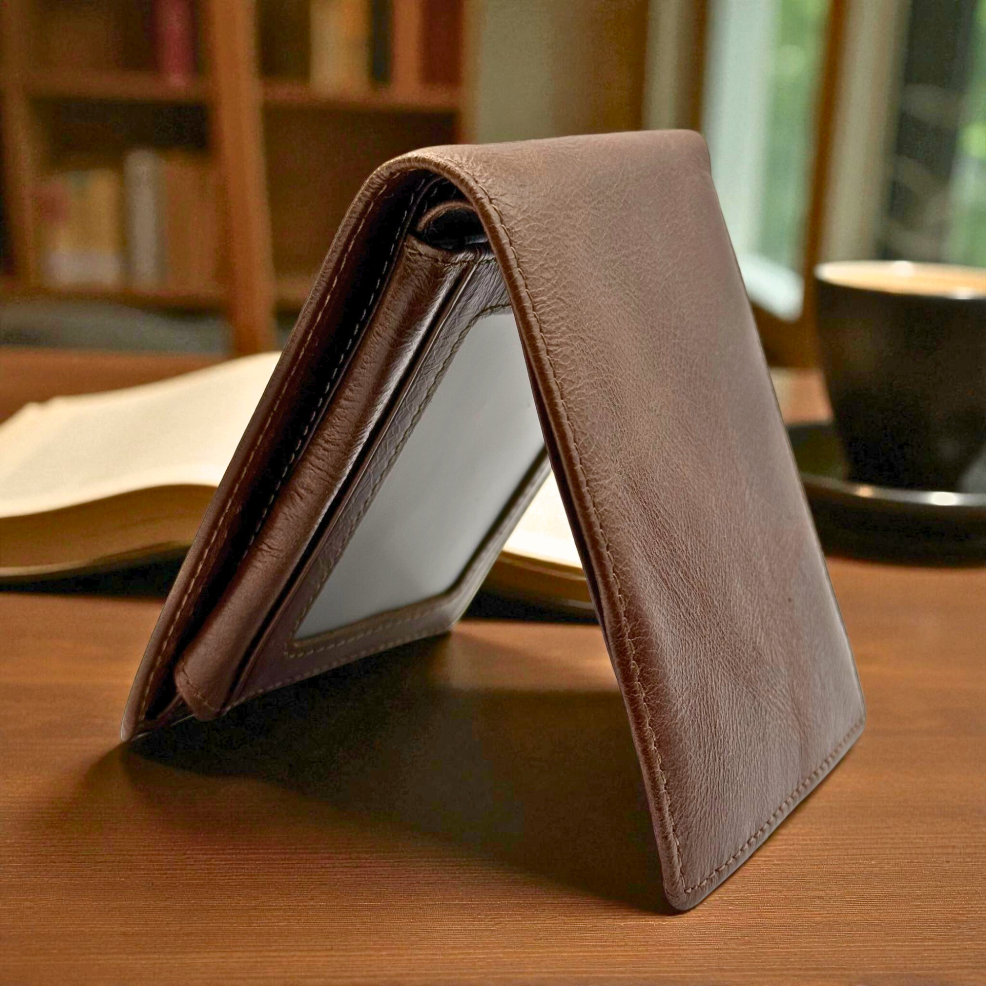 Personalized Brown Leather Wallet