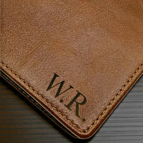Personalized Brown Leather Wallet