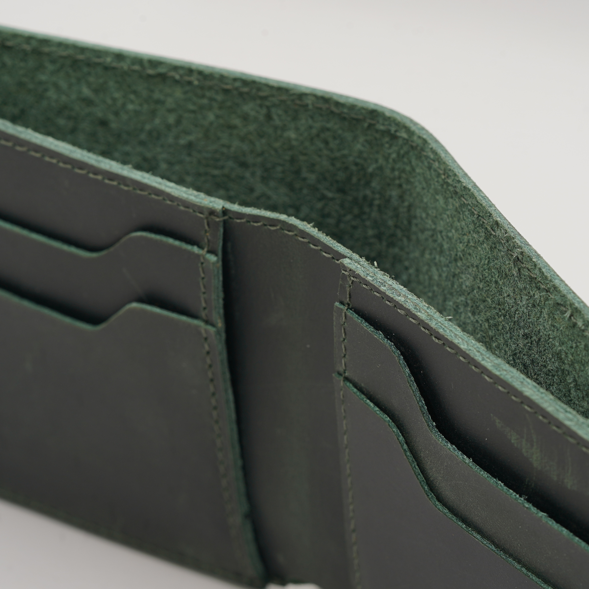 Green Crazy Horse Leather Wallet