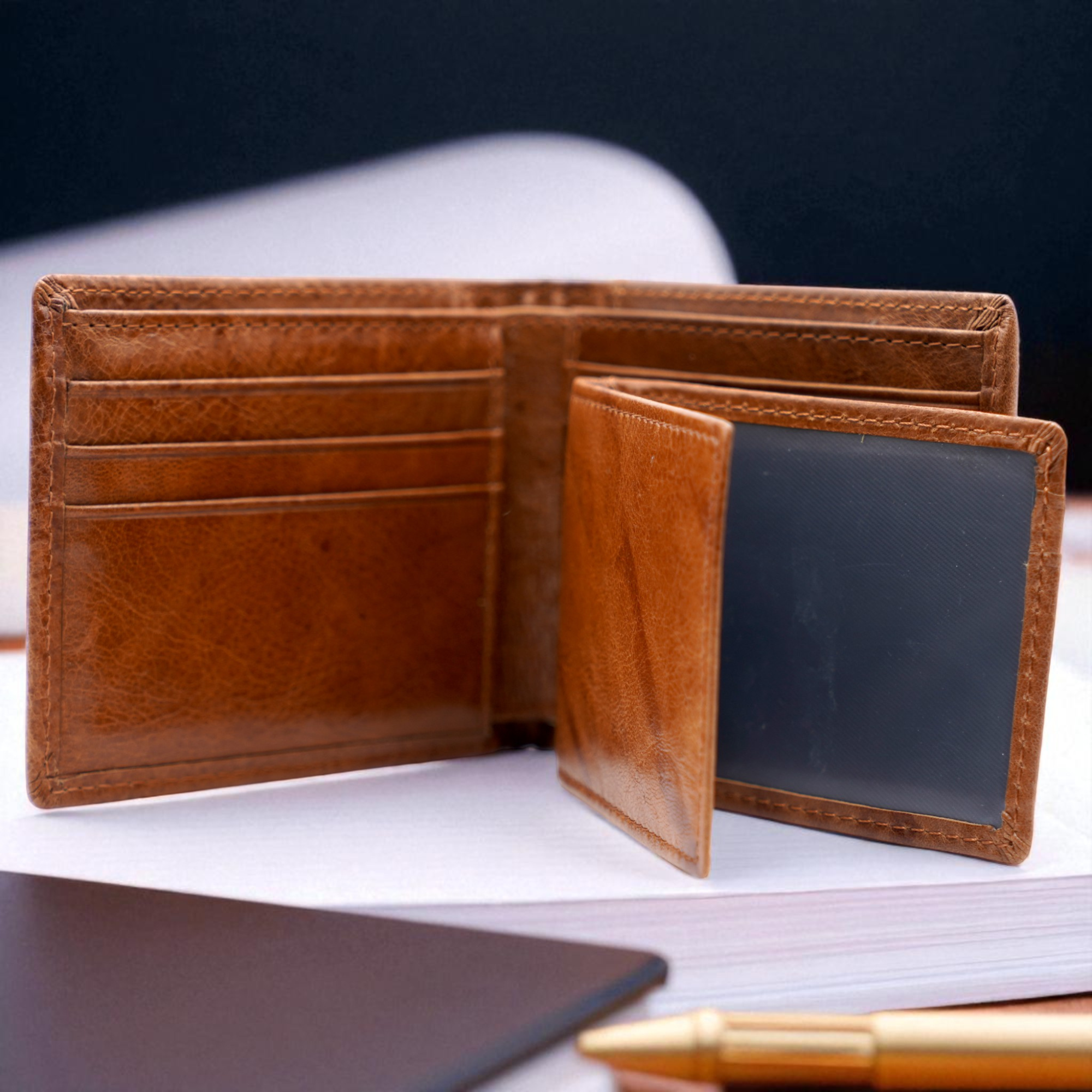 Bespoke Leather Wallet with Removable Card Holder